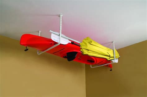 Diy Garage Ceiling Kayak Storage ~ Building Houdini Sailboat