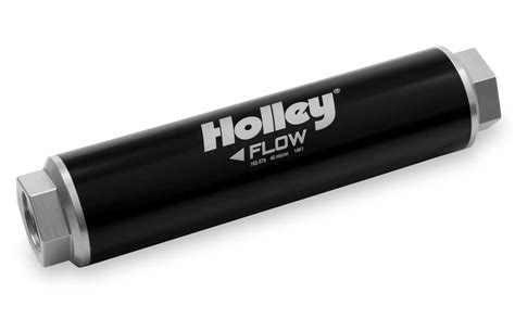 Holley Fuel Filter Vr Series Billet Inline 460 Gph 40 Microns Black