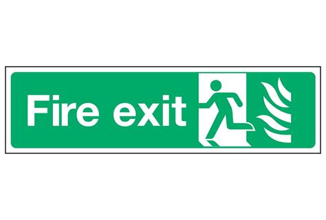 Fire Exit Running Man Left Nhs Linden Signs And Print