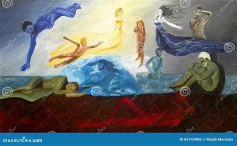 Creación Del Mundo Mitología Griega Stock De Ilustración