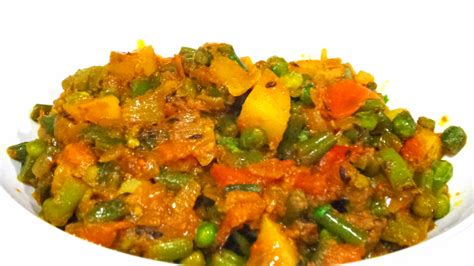 Mixed Sabzi Mix Vegetables Pakistani Food Recipe