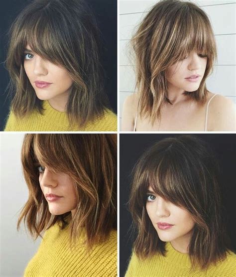 23 Best Medium Length Hairstyles With Bangs For 2018