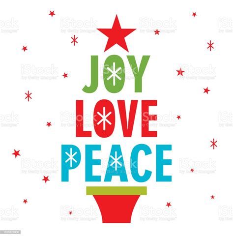 Joy Love Peace Christmas Greeting Card Stock Illustration Download