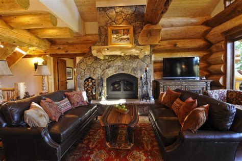 Bear Creek Cabin Traditional Living Room Denver By
