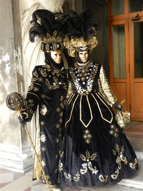 Gothic Masked Couple Venice Venice Carnival Costumes Masquerade