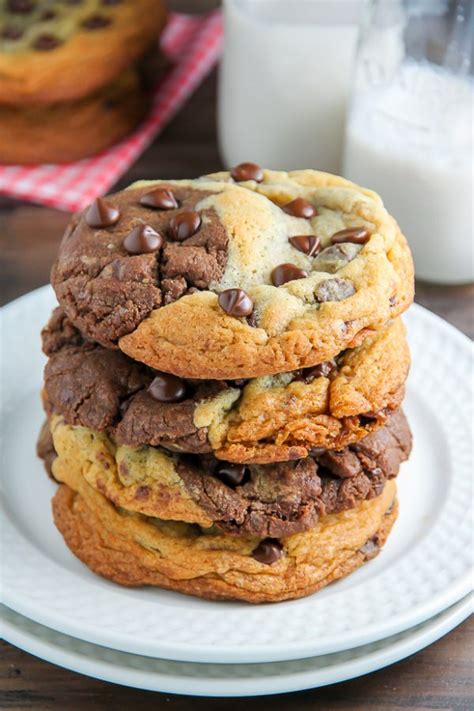 Chocolate Chip Brownie Swirl Cookies Aka Brookies Baker By Nature