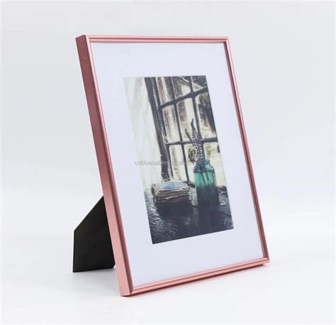 Rose Gold Photo Framealuminum Picture Frame8x10 With Mat To Display