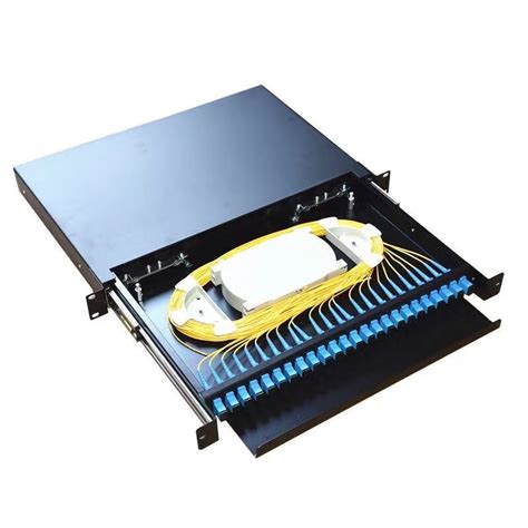 1U 19 Fiber Optic Patch Panel With 24 SM SC Duplex Topfiberbox