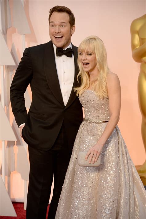 Chris Pratt And Anna Faris Celebrity Couples At The Oscars 2015 Pictures Popsugar