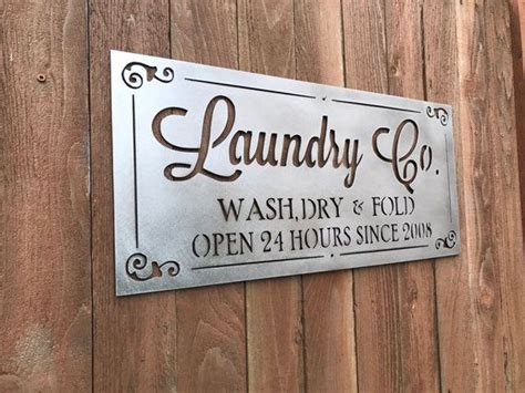 Custom Metal Laundry Sign  Etsy  Laundry signs, Custom metal, Custom