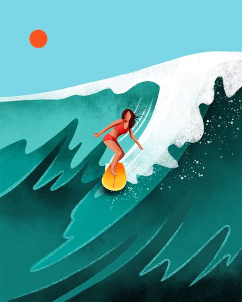 Surfing Illustrations Club Of The Waves