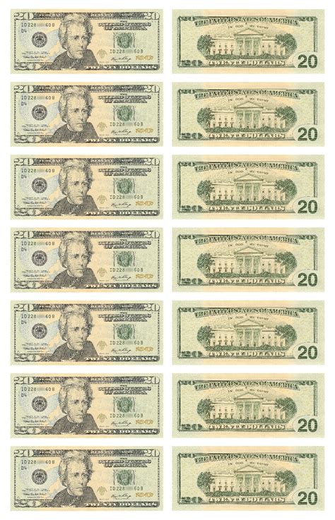 Template Printable Money Front And Back Real Size