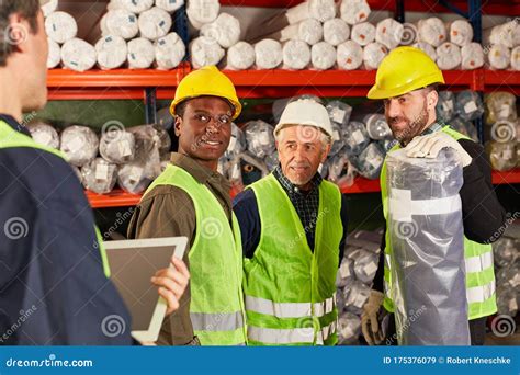 Â Warehouse Worker As a Logistics Team in the Warehouse Stock Image
