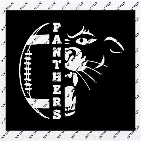 Panthers Football Panthers Football Svg File Panther Football Svg