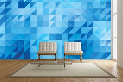 Blue Abstract Wall Mural Office Wall Graphics Office Mural Wall Murals