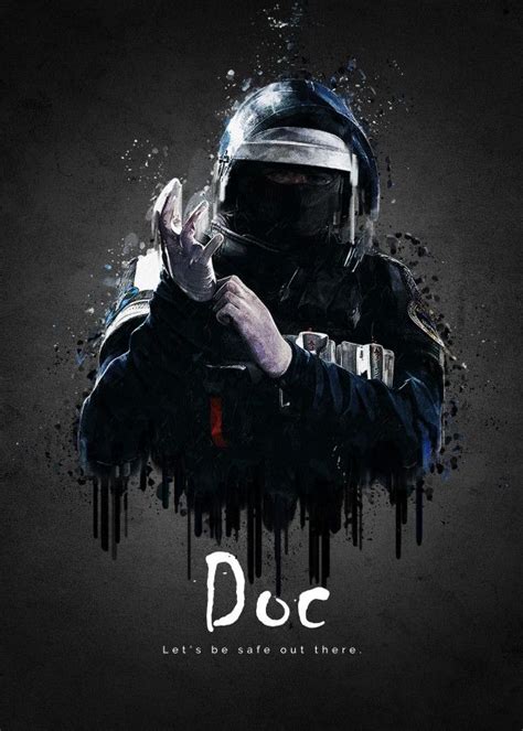 Rainbow Six Siege Characters Doc Displate Artwork By Artist Traxim