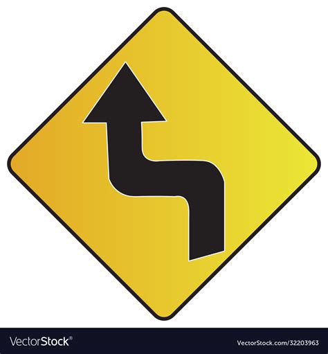 Winding Road Sign Image Royalty Free Vector Image