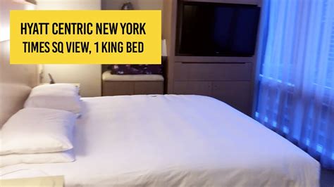 Hyatt Centric Times Square Hotel Times Square View King Bed Room Tour And Review YouTube
