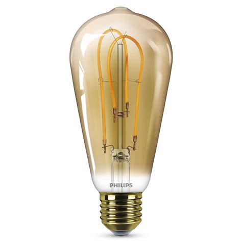 Philips E27 St64 Led Lampe Curved 4w 2500k Gold Lampenweltde