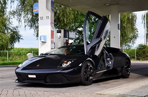 Black Lamborghini Black Front View Murcielago Lp640 Lamborghini