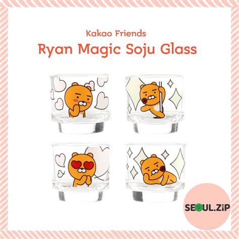 Kakao Friends Official Ryan Soju Glass 4p Set Soju Cup Soju Shot