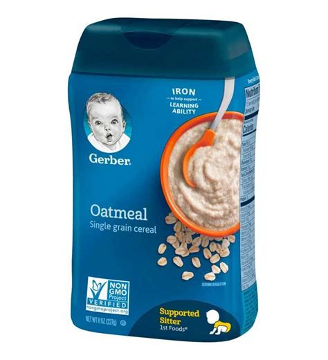 Gerber Single Grain Oatmeal Baby Cereal 8 Oz
