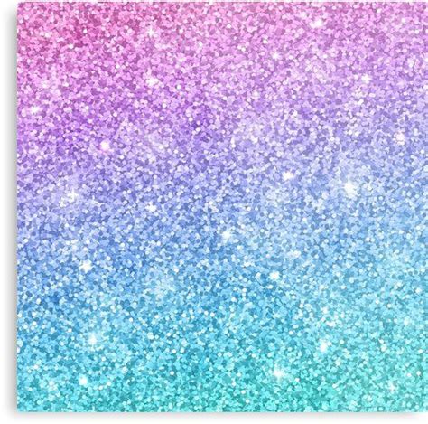 Purple Turquoise Glitter Ombre Metal Print With Images
