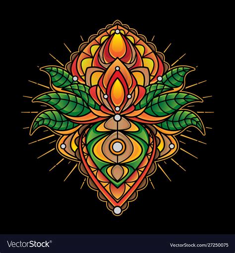 Download Simple mandala designs tattoo Royalty Free Vector Image