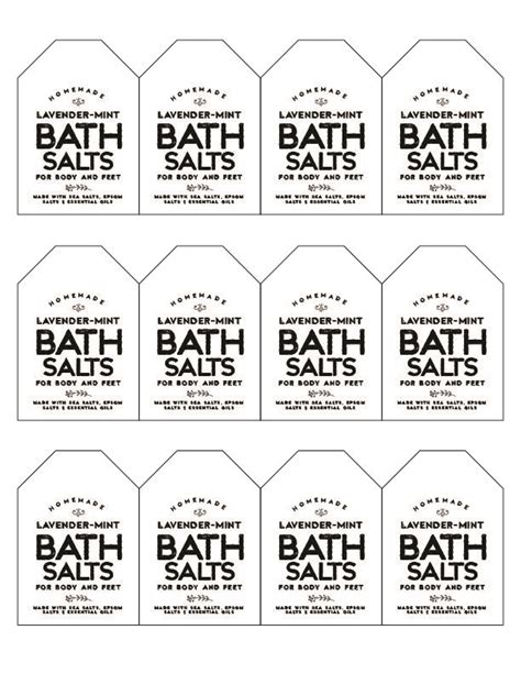 Bath Salt Label Template Free Free Printable Templates