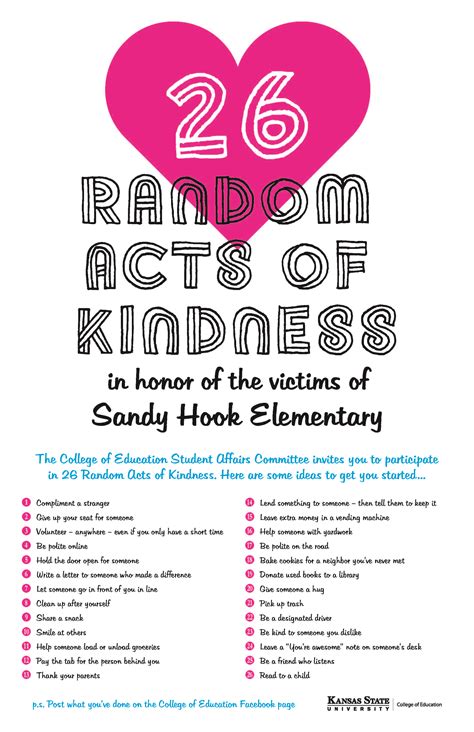 26 Random Acts Of Kindness Kansas State University Academic Advising