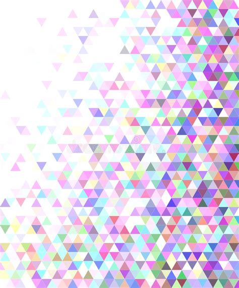 Abstract Regular Triangle Mosaic Background Stock Vector Illustration