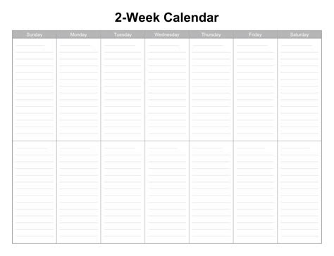 7 Best Two Week Calendar Printable Pdf For Free At Printablee