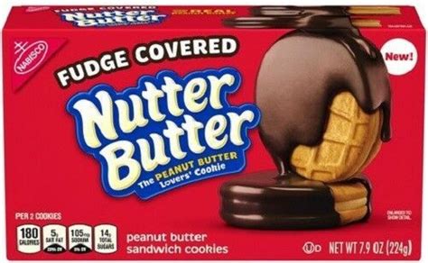 Theres nothing better than chocolate and peanut butter! NEW Nabisco Fudge Covered Nutter Butter Peanut Butter Cookies FREE SHIPPING | Nutter butter ...