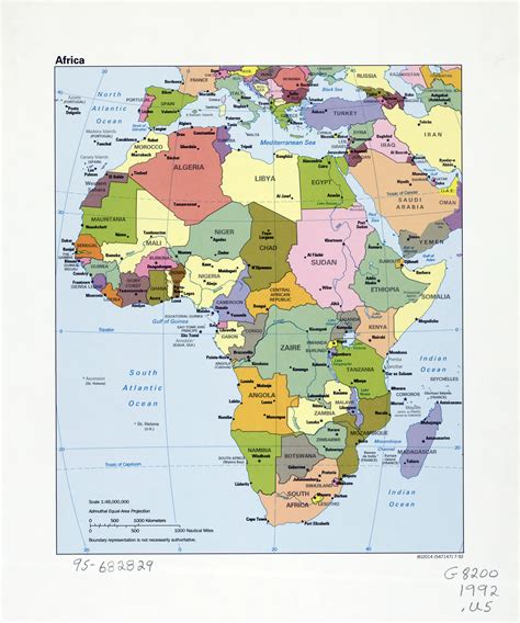 Large Detailed Political Map Of Africa With Marks Of