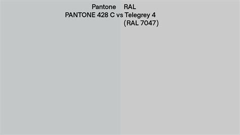 Pantone 428 C Vs Ral Telegrey 4 Ral 7047 Side By Side Comparison