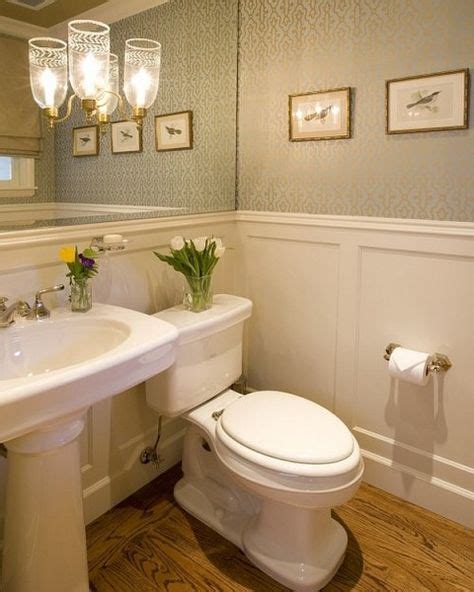 Pedestal Sink Powder Room In 2019 Wainscoting Bathroom Bathroom