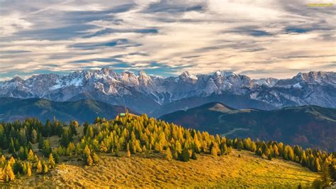 Tapety Zdjęcia Austria Drzewa Góry Alpy Alpy Julijskie Karyntia