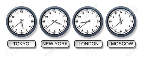 Clocks Showing Different Time Zones