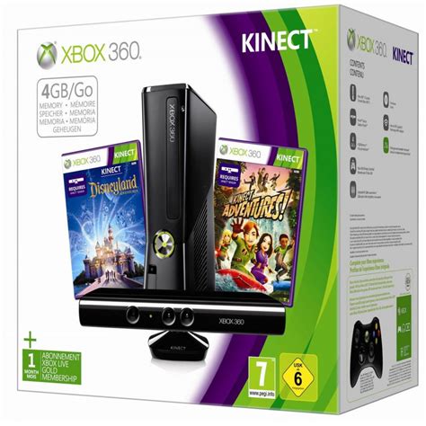 Microsoft X Box 360 4go 2 Jeux Kinect