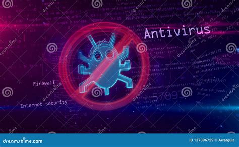 Cyber Security And Antivirus Concept 3d Illustration Stock Illustration