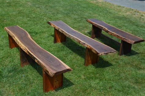 Reclaimed Wooden Benches Outdoor Garden Benches Live Edge Etsy