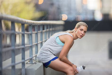 Woman Resting After Exercising Stock Image F0148706 Science