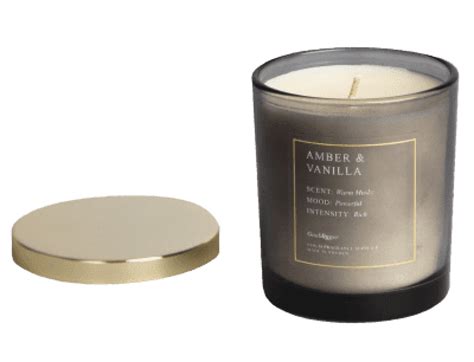 scented candles amber and vanilla 300ml scented candles