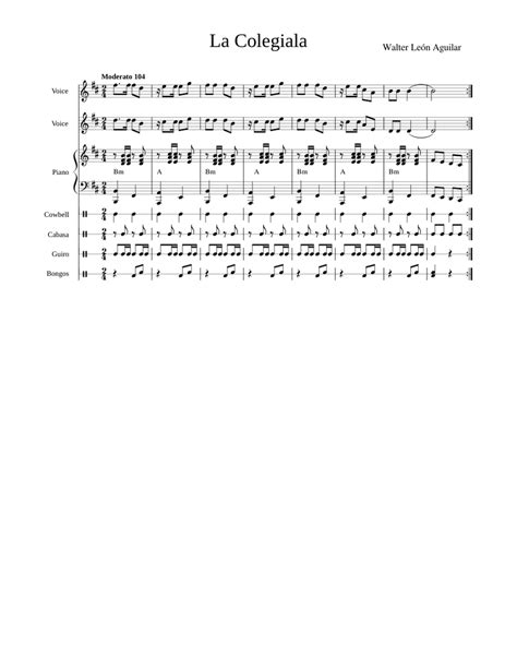 La Colegiala Sheet Music For Piano Voice Other Mixed Trio
