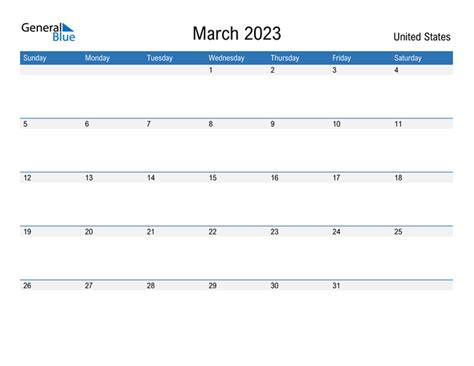2023 Calendar Pdf Word Excel 2023 United States Calendar With