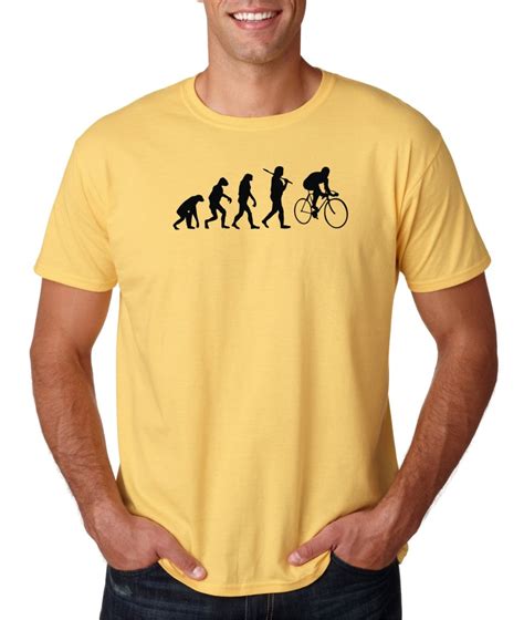 Mens Evolution Of Man Biking Bike Cyclist Cyclism Bicycle Race T Shirt
