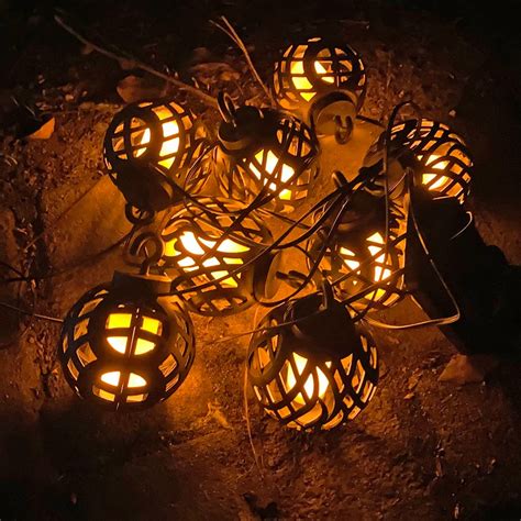 2021 Solar Lantern String Lights Outdoor Waterproof Flickering Flame