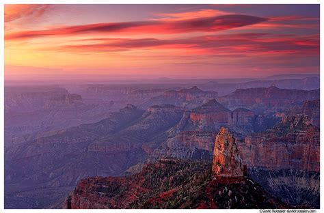 Sunrise At Mount Hayden North Rim Grand Canyon Arizona David