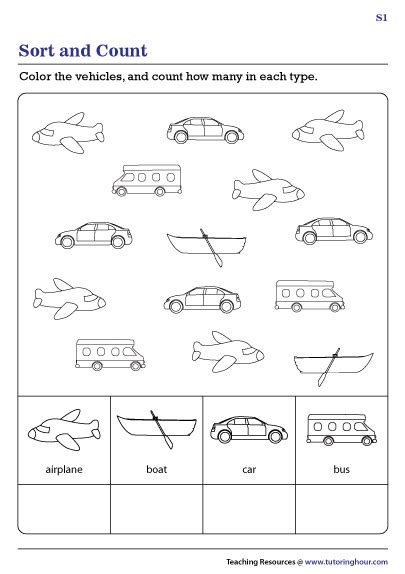 Sort And Count Worksheets