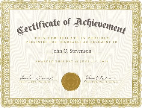 Blank Award Certificates Free